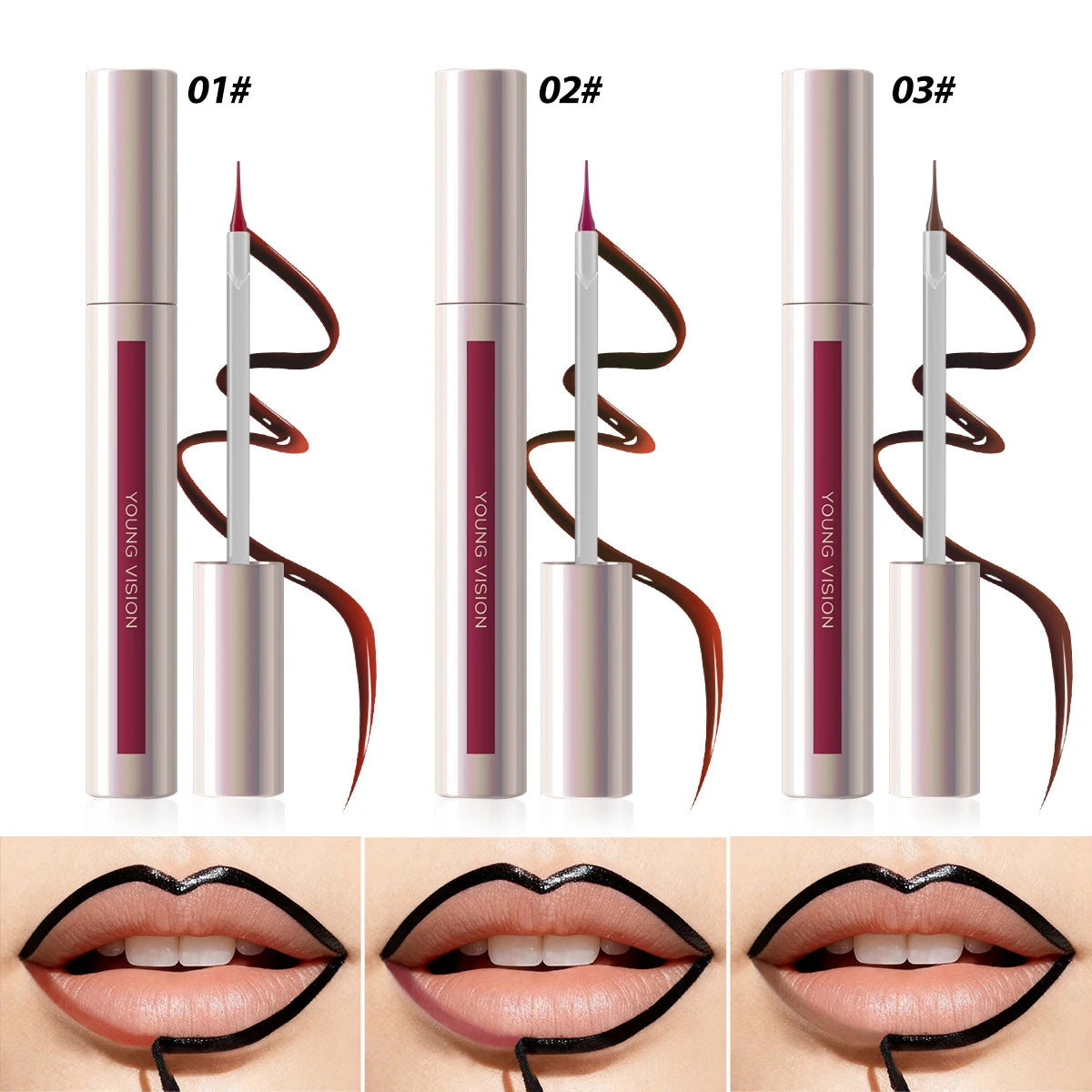 Tear-Off Lip Liner Peel-Off Lip Liner Matte Smudge Makeup Pencil