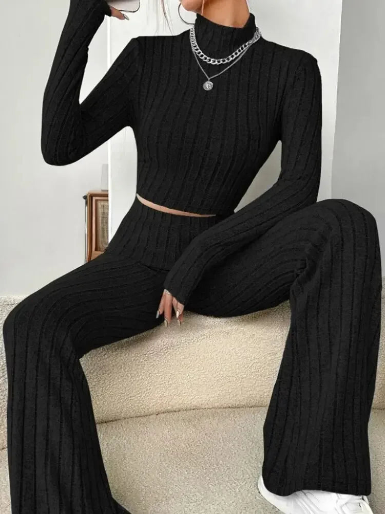 Elegant Loose Pants Suit Casual Sets