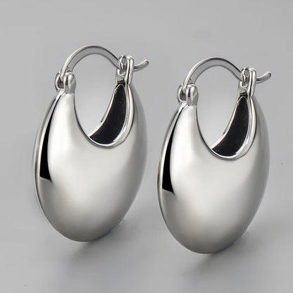 925 Sterling Silver Frosting Hoop Crossing Line Hollow Out Earrings