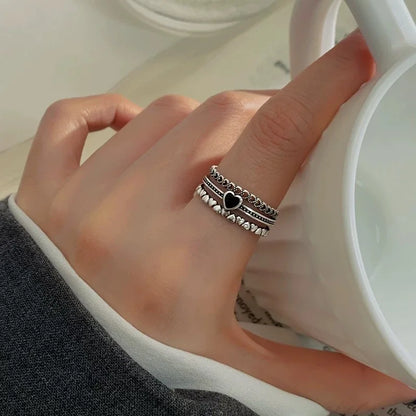 925 Sterling Silver Vintage Handmade Vintage Heart Ring