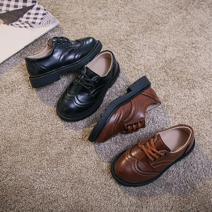 Leather Lace-up Kids Oxfords Classic Soft 26-36 Shoes