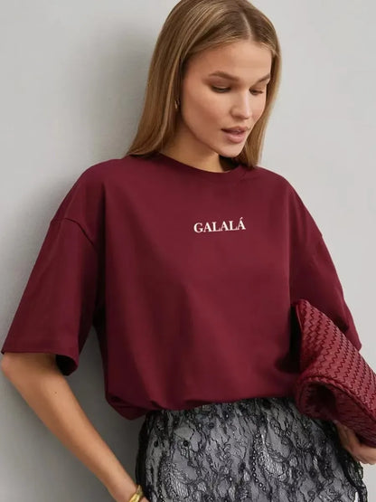 Graphic 100% Cotton Short Sleeve Oversized T-shirt