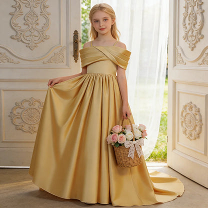 Long dress with train for poet's birthday Sling Trailing evening dress