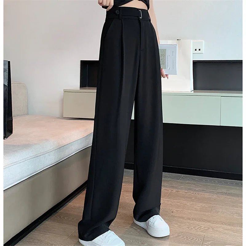 Casual Wide Leg Office Pants