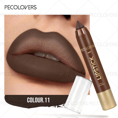 Winter Reddish Brown Lip Liner Pencil Matte Velvet Long-Wearing Makeup