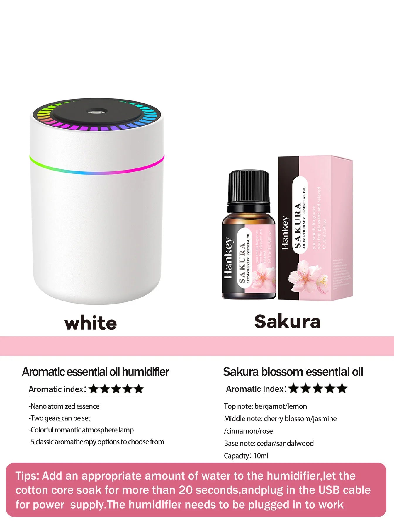 180ml diffuser Humidifier Aromatherapy essential oil