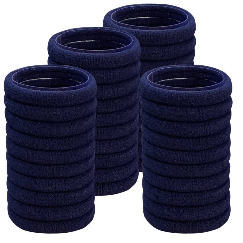 50PCS/Set Cotton Elastic Hair Ties