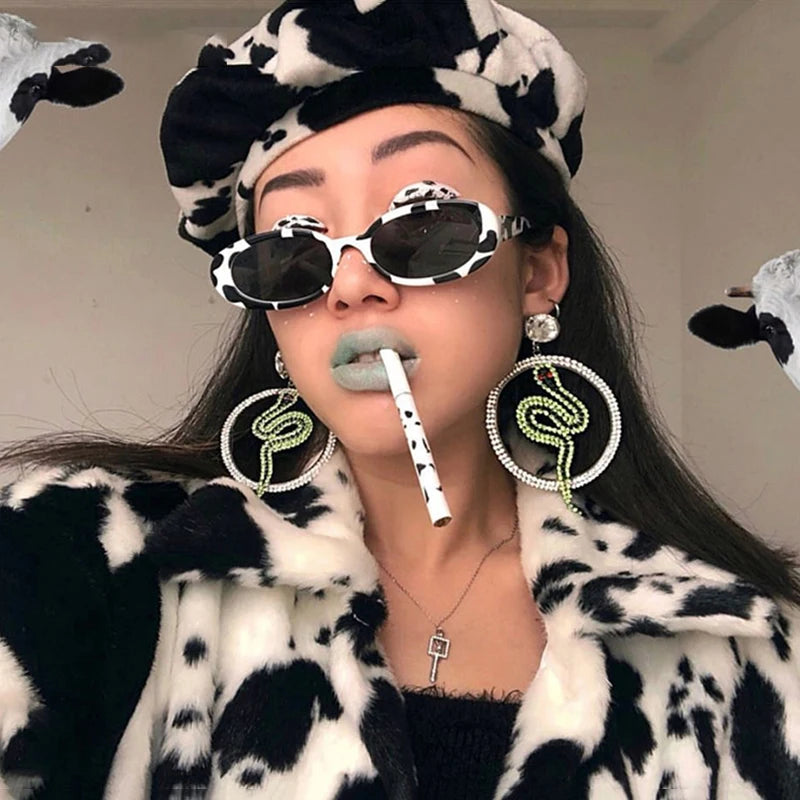 Classic Oval Cow Color Small Sunglasses