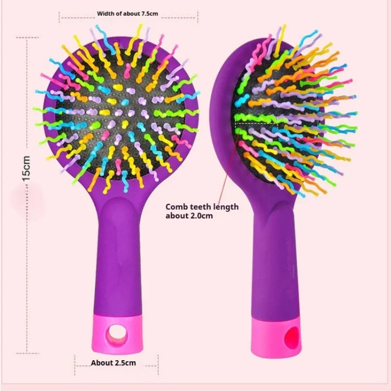 Hair Comb Professional Rainbow Comb With Mirror Styling Tools