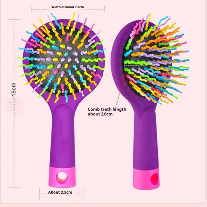 Hair Comb Professional Rainbow Comb With Mirror Styling Tools