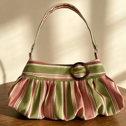 Sweet Y2k Simple Handbags Luxury Striped Leopard Shoulder Bags
