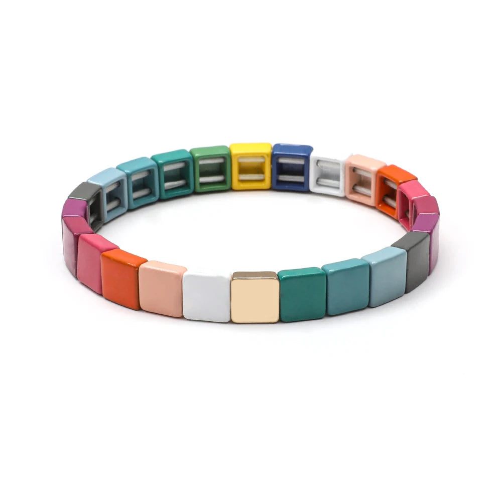 Elegant Rainbow Boho Geometric Bracelets