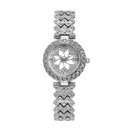 2Pc/Set 1Pc Rhinestone Quartz Bracelet Fancy Watches