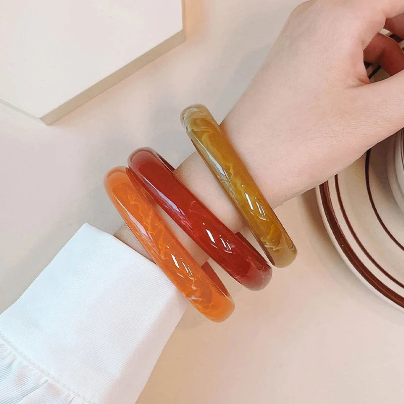 3pcs Resin Acrylic Korean Cuff Bracelets