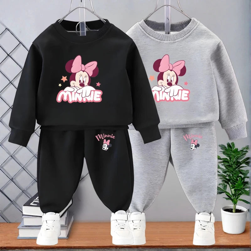 Girl O Neck Long Sleeve Hoodies for 0-8years Pullover Set