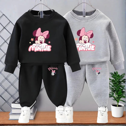 Girl O Neck Long Sleeve Hoodies for 0-8years Pullover Set