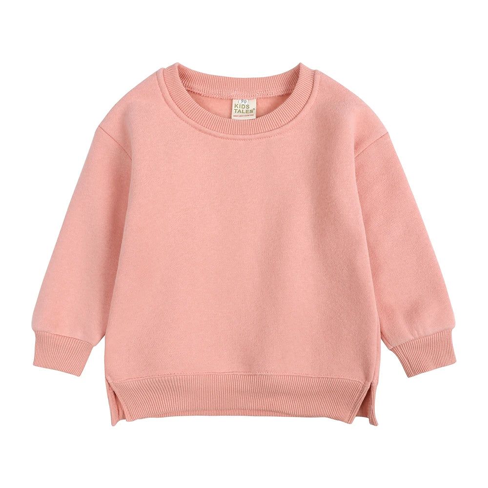 Winter Spring Pullovers Korean Baby Thicken Fleece 6M-7T Hoodies