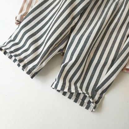 Linen Cotton Stripe Summer Pants