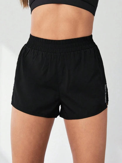 Faux Two-Piece Anti-Exposure Yoga Shorts