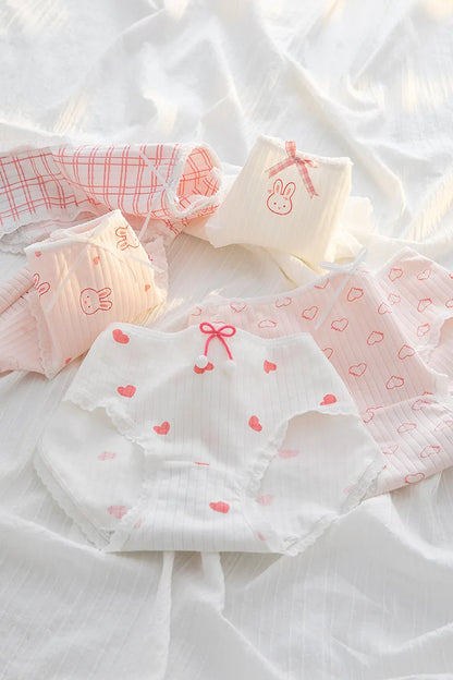 5Pcs/Set Cotton Underwear Lingerie