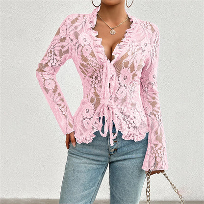 Flare Long Sleeve Vintage Shirts