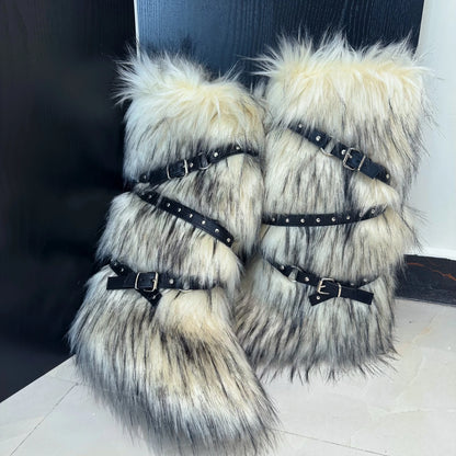 Faux Fur Snow Long Boots