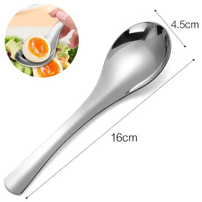 6/1Pcs Stainless Steel Spoon Thicken Soup Spoons