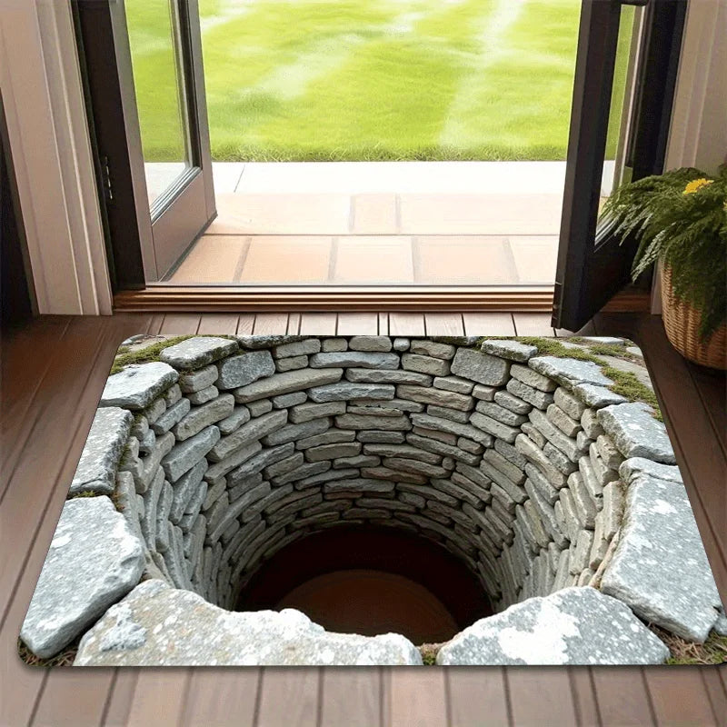 Endless Abyss Anti Slip Mat Machine Washable Stone