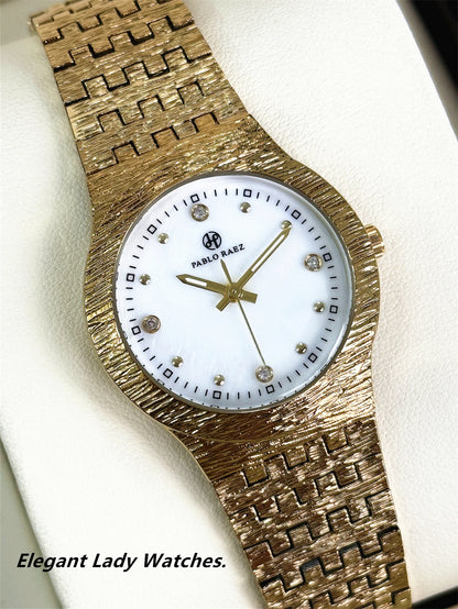 Gold Bracelet Light Luxury Waterproof Quartz Chain Watches