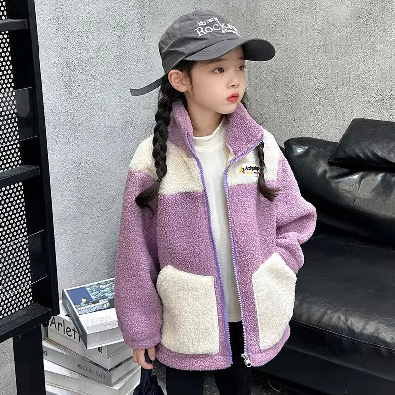 Lamb Wool Warm Autumn Winter Outerwear Plus Velvet Coats Jackets