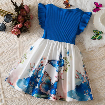 Butterfly Flying Sleeves Cute Casual Dresses