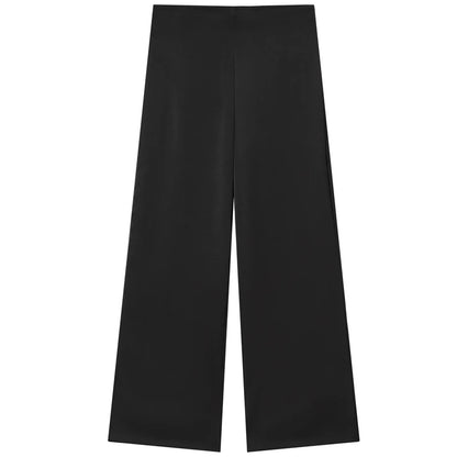 Satin Pant Strapless Off Shoulder High Waist Trousers Sets