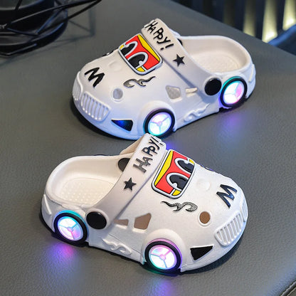 Car Shaped Wheels Will Light Up Soft Bottom Slippers