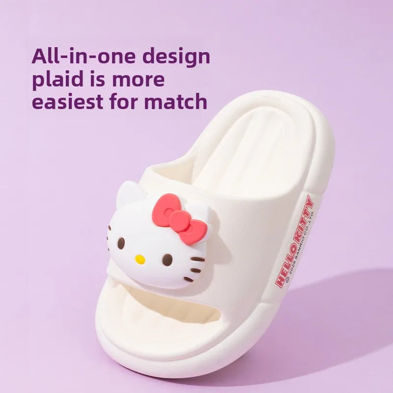 Cute Kuromi Girls Hello Kitty Slippers