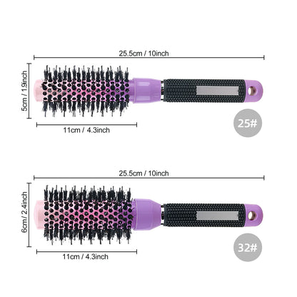 Professional Ceramic Thermal Round Brush Salon Blow Drying Curling Barrel Brush