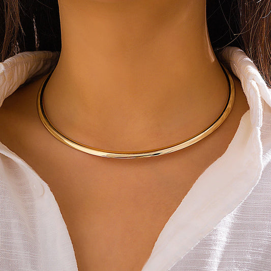 Vintage Iron Metal Choker Necklace
