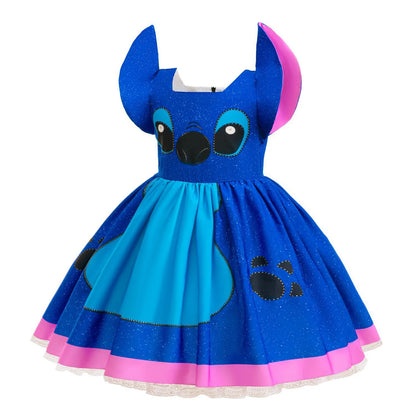 Cartoon Disney Stitch Cosplay Costume Dress