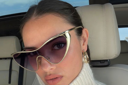 Vintage Y2K Punk Cat Eye Luxury Sun Glasses