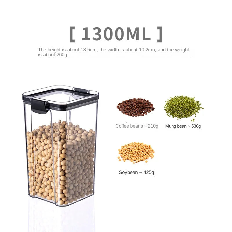 5Pcs Sets Sealed Jar Food Storage Box