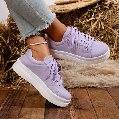 Casual Lace Up Platform Tennis Sport Sneakers