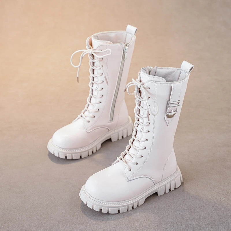 Elegant Zipper Baby Girl Casual Boots