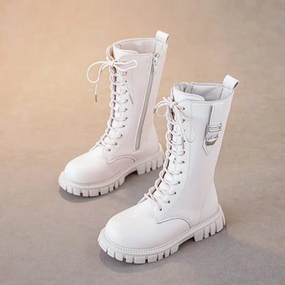 Elegant Zipper Baby Girl Casual Boots