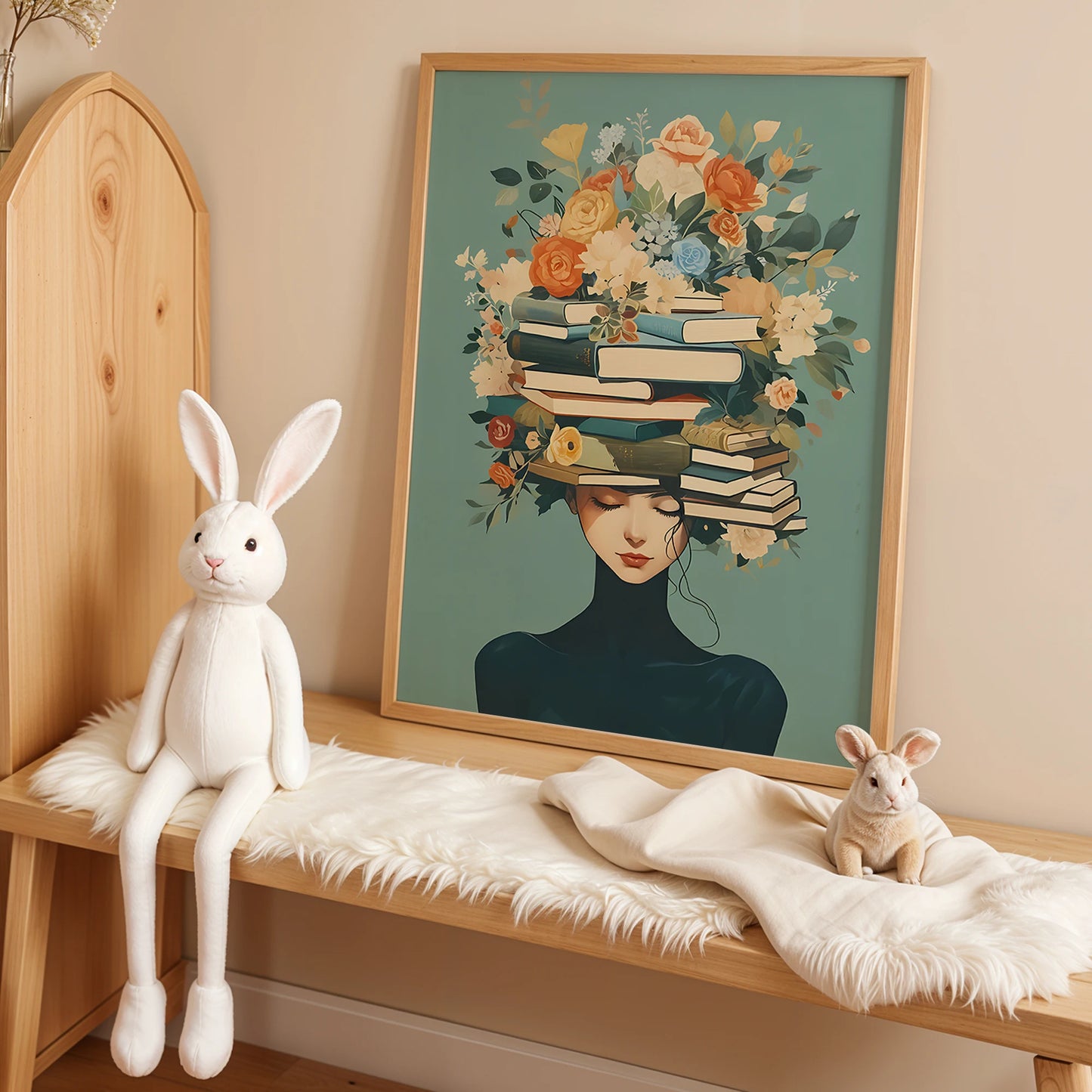 Readers Of The Flower Crown Wall Art Prints Canvas Painting Poster