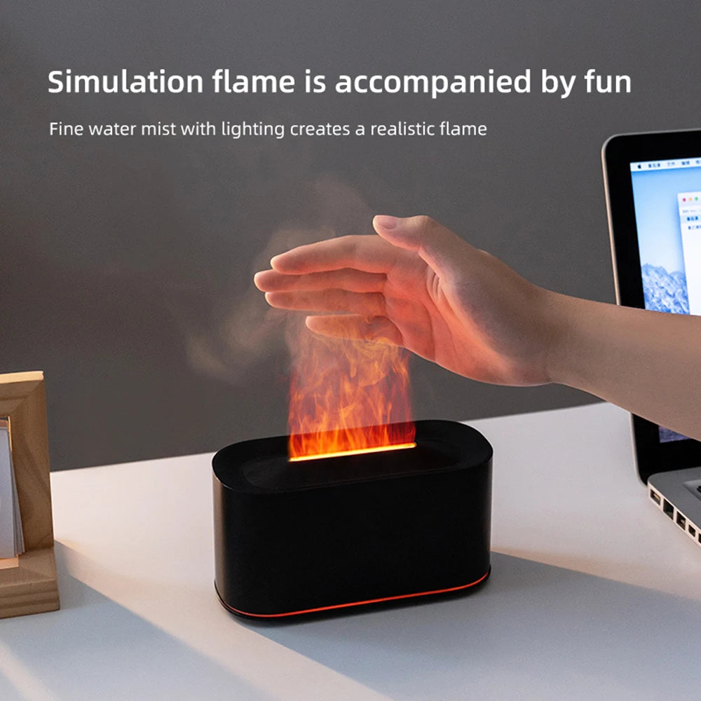 Flame Essential Oil Colorful Flame Diffuser Humidifier