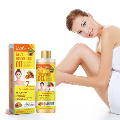 Aceite súper blanqueador de papaya para rostro y cuerpo