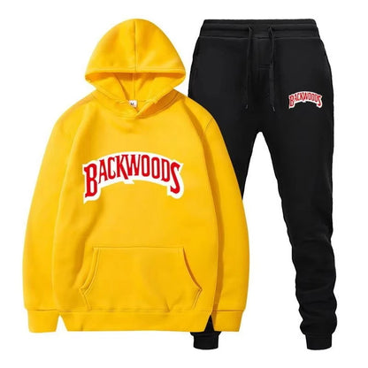 Winter Fleece Red Hoodies Black Casual Jogger Suit Tracksuit Sweatshirt Pullover