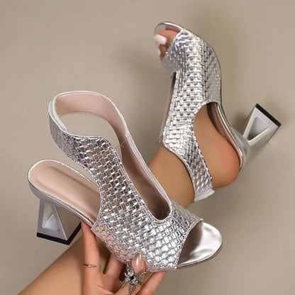 Fish Mouth Open Toe Casual High Heel Sandals