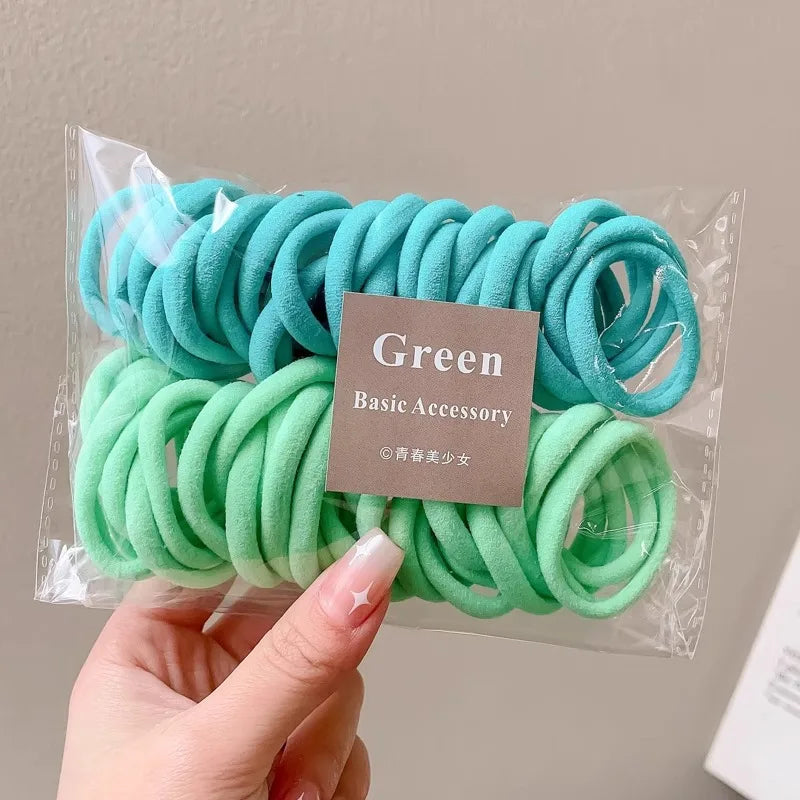 50PCS Colorful Ealstic Nylon Hair Bands