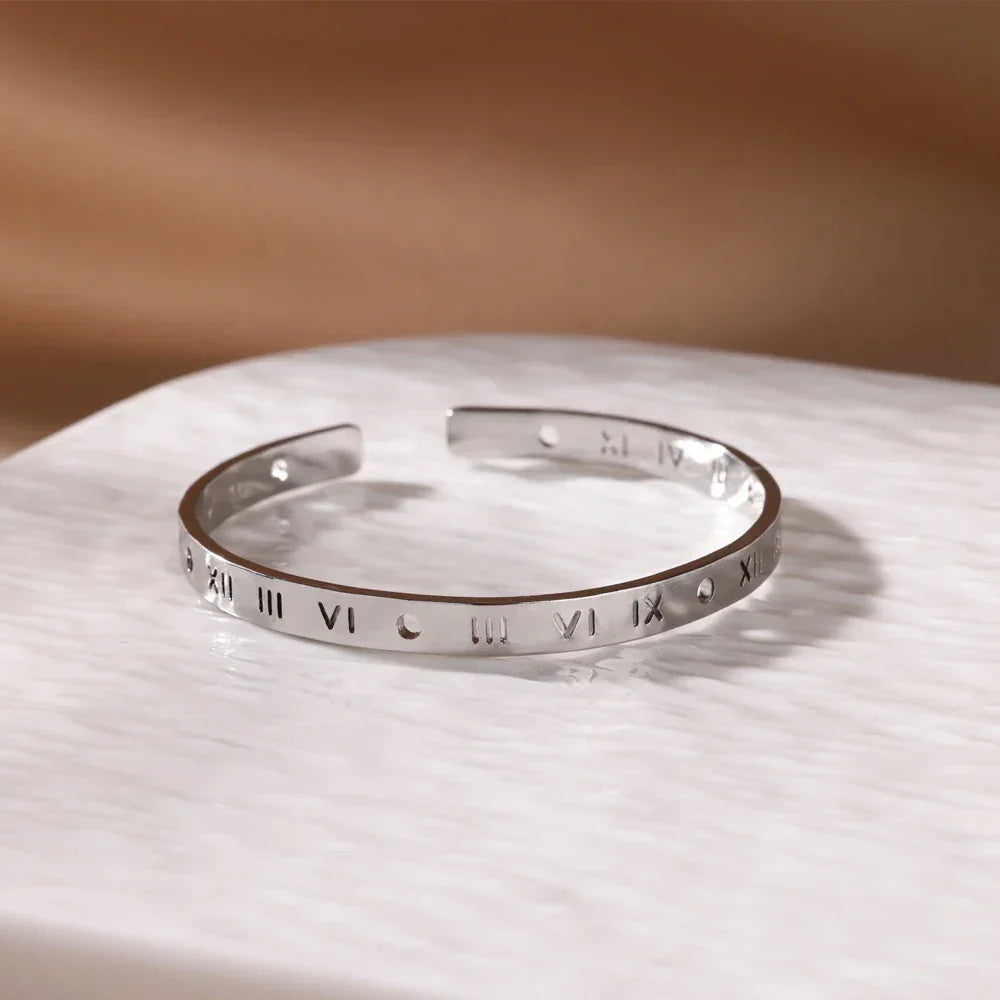 Adjustable Bangle Stainless Steel Bracelet