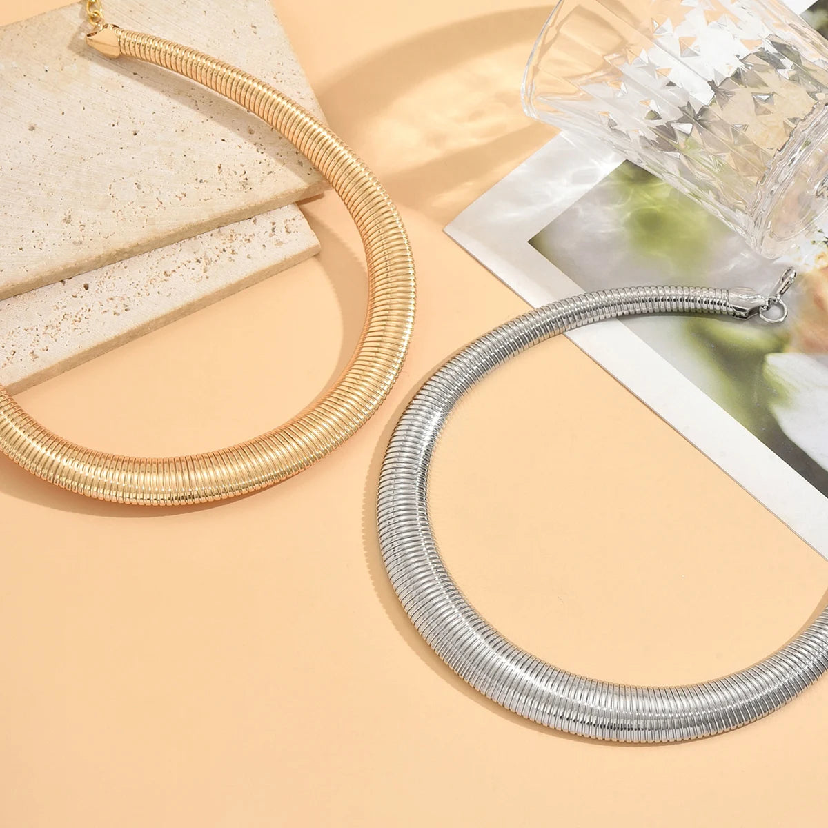 Exaggerated Heavy Metal Chunky Choker Necklace